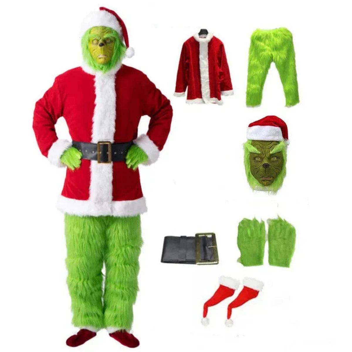 Kerstman Kostuum Volwassenen Inclusief Masker en Hoed