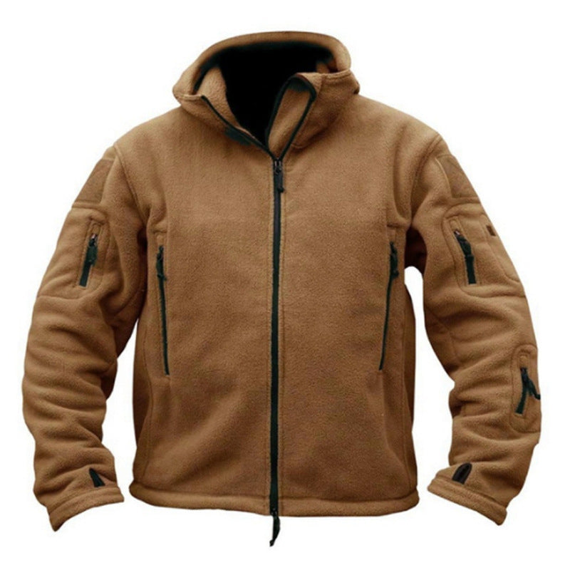 Winddichte Outdoor Fleecejas voor Heren met Anti-Diefstalzakken