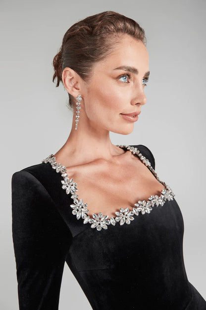 Elegante Velvet Jurk Yassy voor Vrouw
