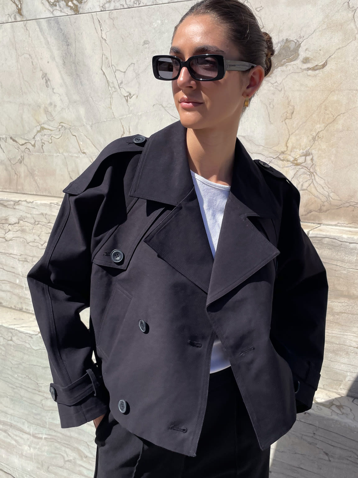 Dames Trenchcoat Lichtgewicht Groen Korte Elegante Jas