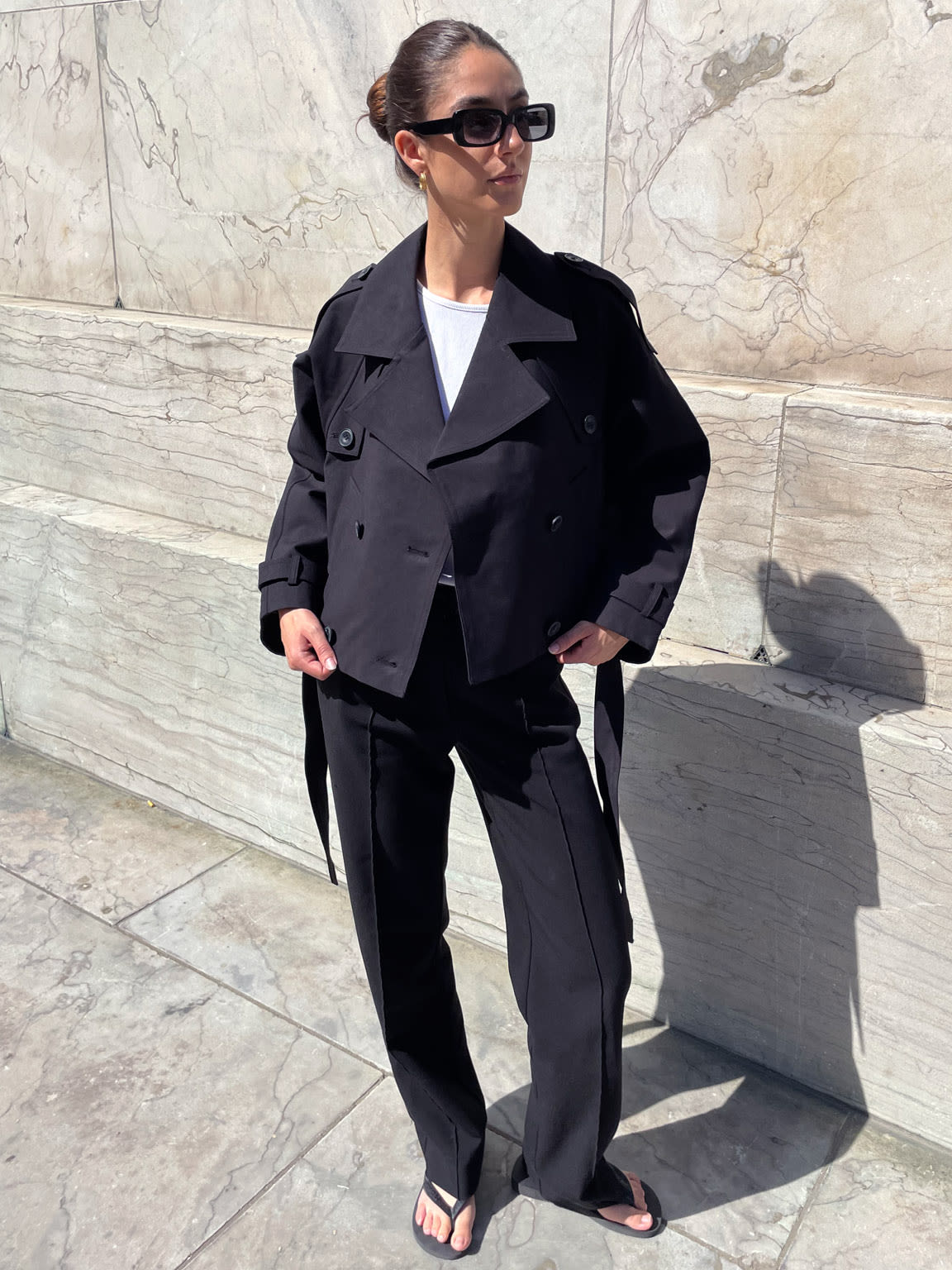 Dames Trenchcoat Lichtgewicht Groen Korte Elegante Jas