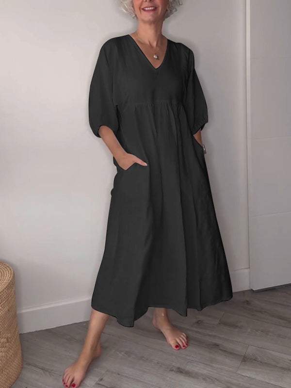 Klara | V-hals & Elegant Ontwerp Midi Jurk 5