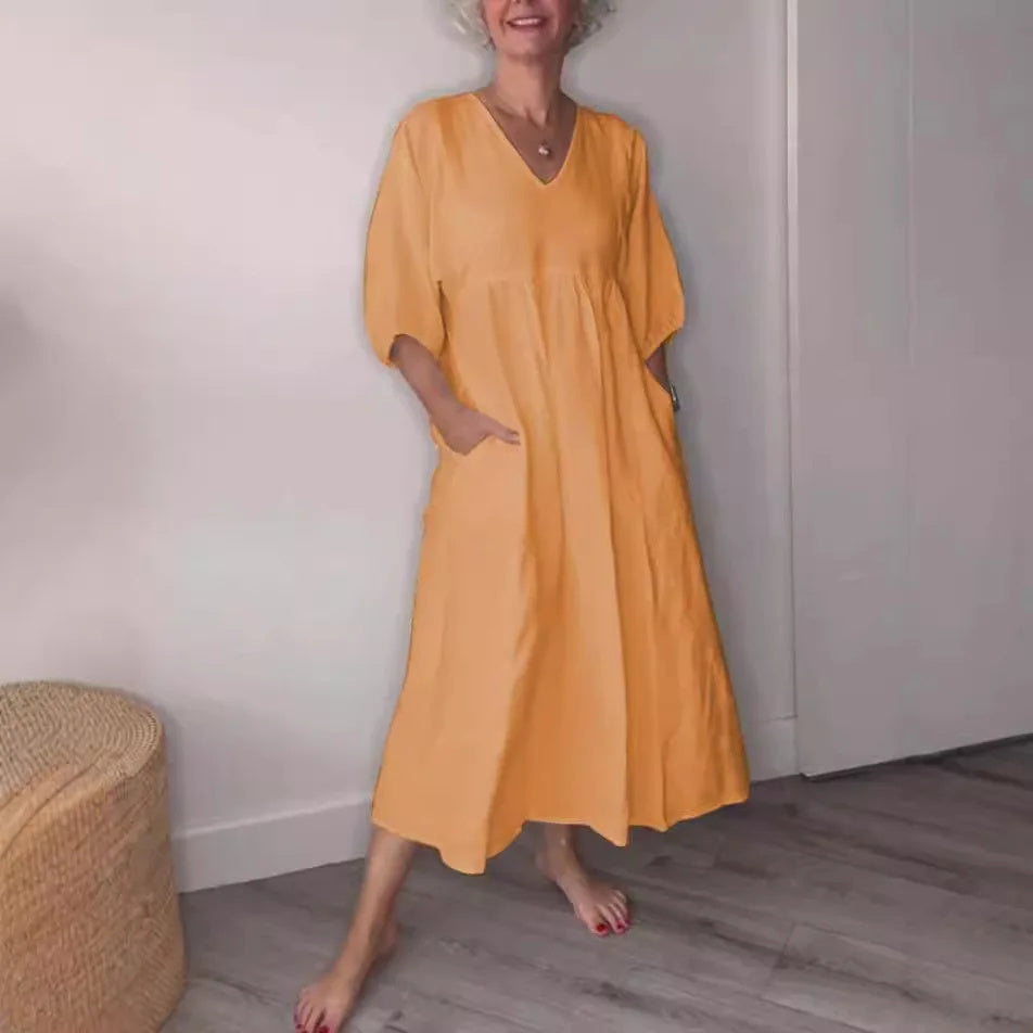 Klara | V-hals & Elegant Ontwerp Midi Jurk 6