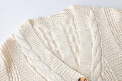 Warme Gebreide Set: Vest en Broek voor Vrouw