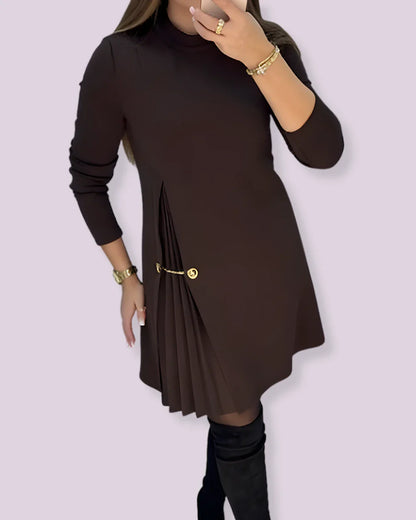 Dames Elegante Jurk Lange Mouw - Mode Vibes
