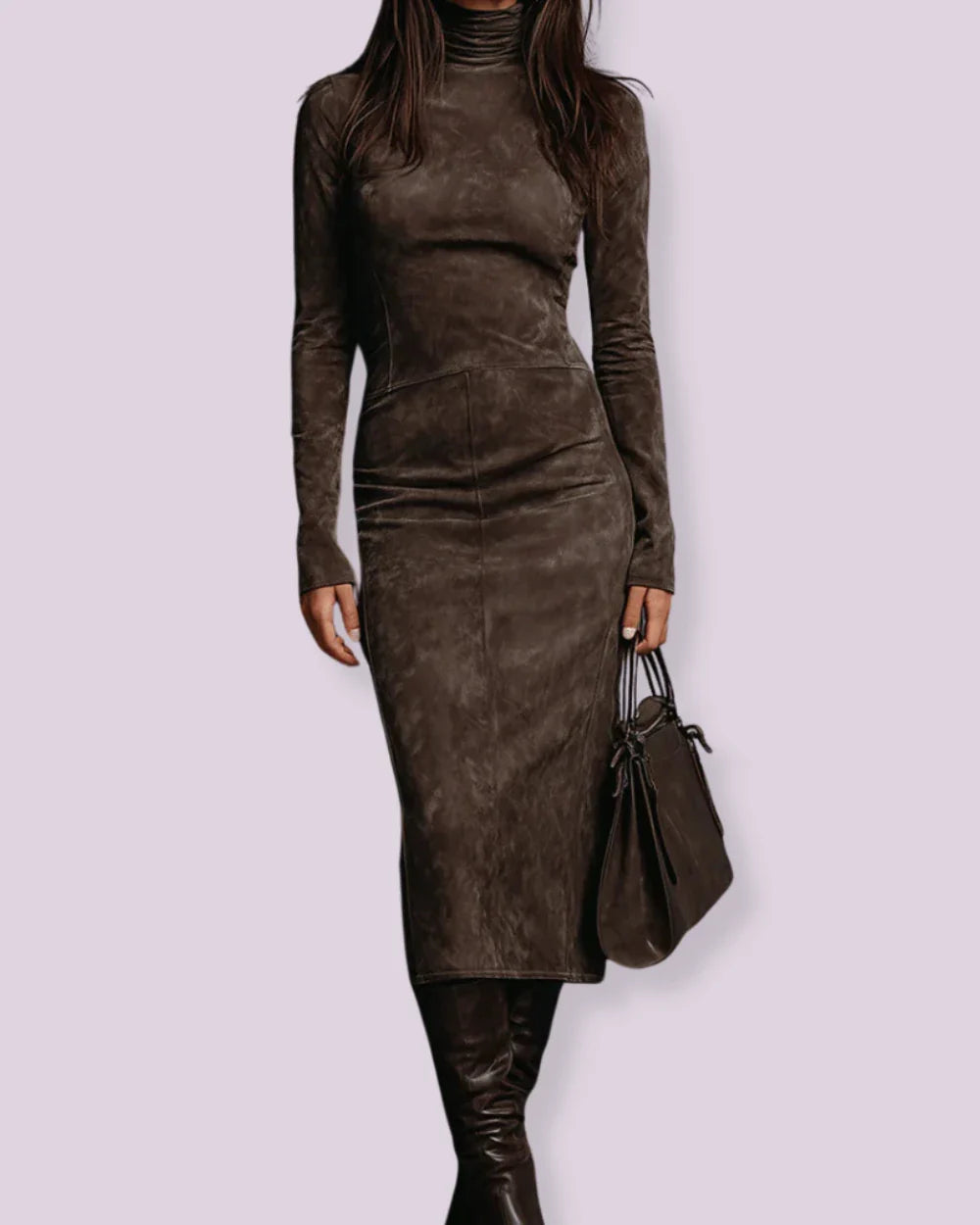 Dames Midi-jurk Getailleerd Elegant - Mode Vibes

