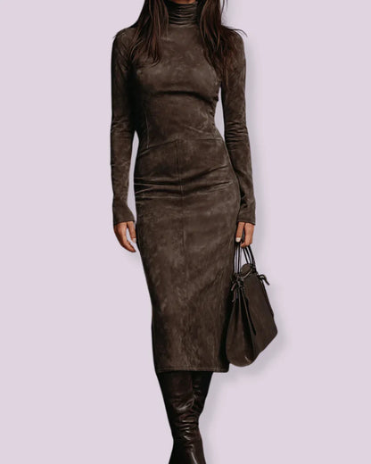 Dames Midi-jurk Getailleerd Elegant - Mode Vibes
