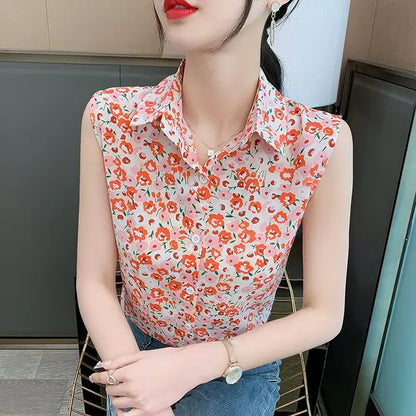Stijlvolle Vrouw Temperamentvolle Zomer Polo-Neck Blouse
