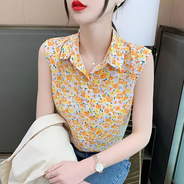 Stijlvolle Vrouw Temperamentvolle Zomer Polo-Neck Blouse