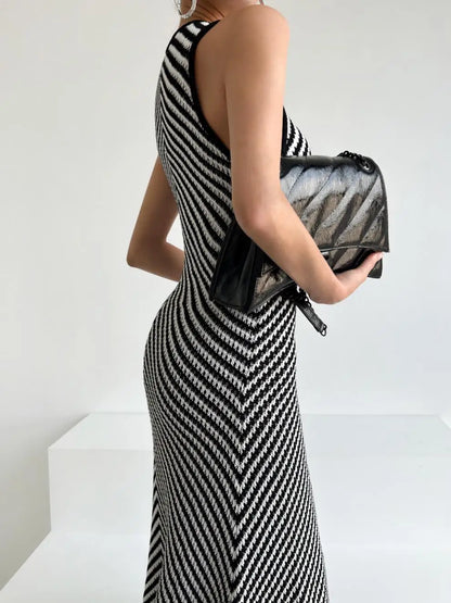 QuirkyLiefde Gestreepte Jurk
