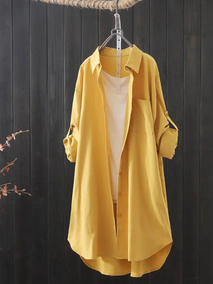 Glinsterende Zomerzucht Losse Midi Shirt voor Dames