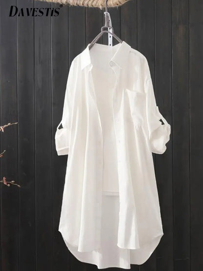Glinsterende Zomerzucht Losse Midi Shirt voor Dames