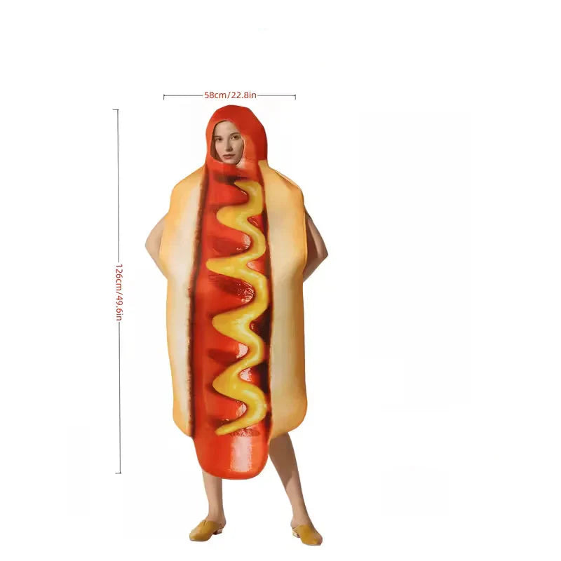 Grappig Hotdog Carnavalskostuum voor Volwassenen - Mode Vibes