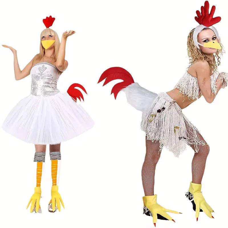 Kip Kostuum 8-delig voor Carnaval Feesten - Mode Vibes
