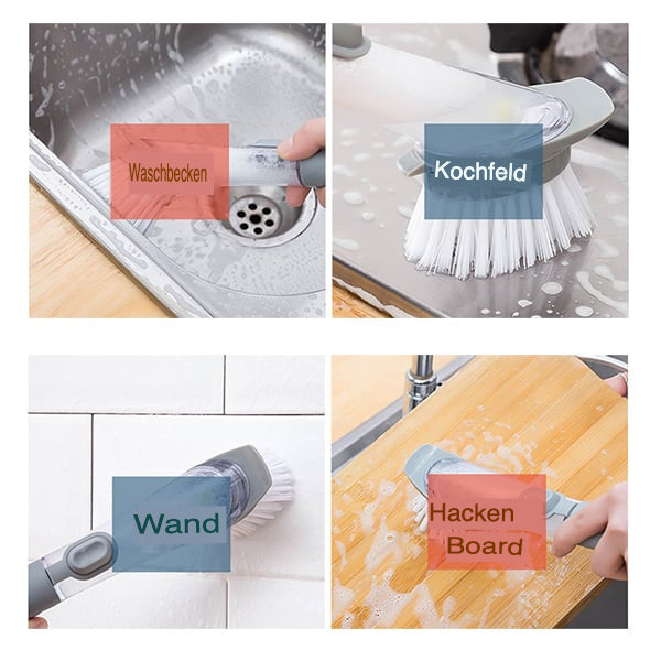 Afwasborstel met Zeepdispenser Keukenborstel met Dispenser