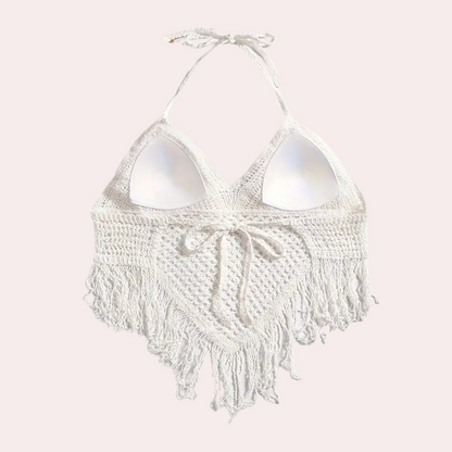 Haakwerk Zomertop Losse Rug Vrouwelijk Model