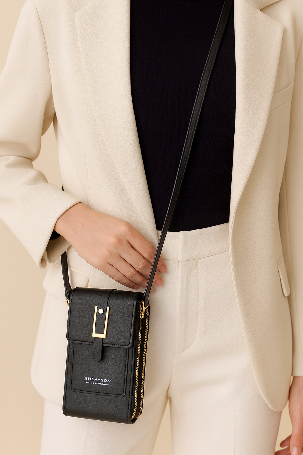 Dames Crossbody Telefoontas met Touchscreen Venster en Lacy Ontwerp - Mode Vibes