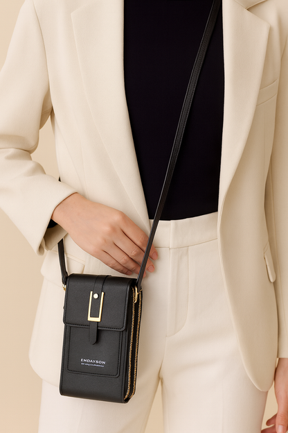 Dames Crossbody Telefoontas met Touchscreen Venster en Lacy Ontwerp - Mode Vibes