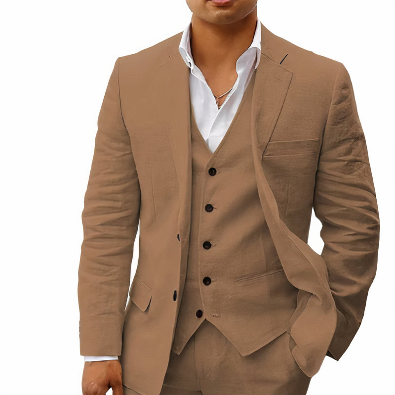 Lambert – Heren 3 Delig Pak Slim Fit | Blazer Gilet Pantalon voor Bruiloft en Zakelijk