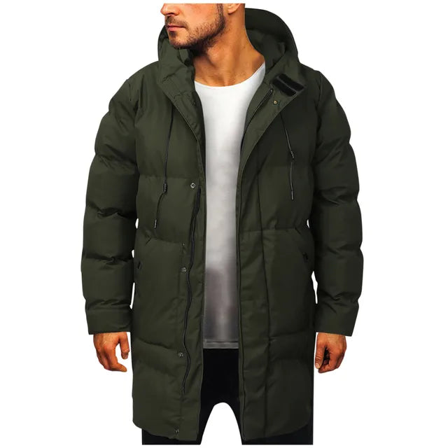 Lange Heren Winterjas met Voering – Waterafstotend en Warm