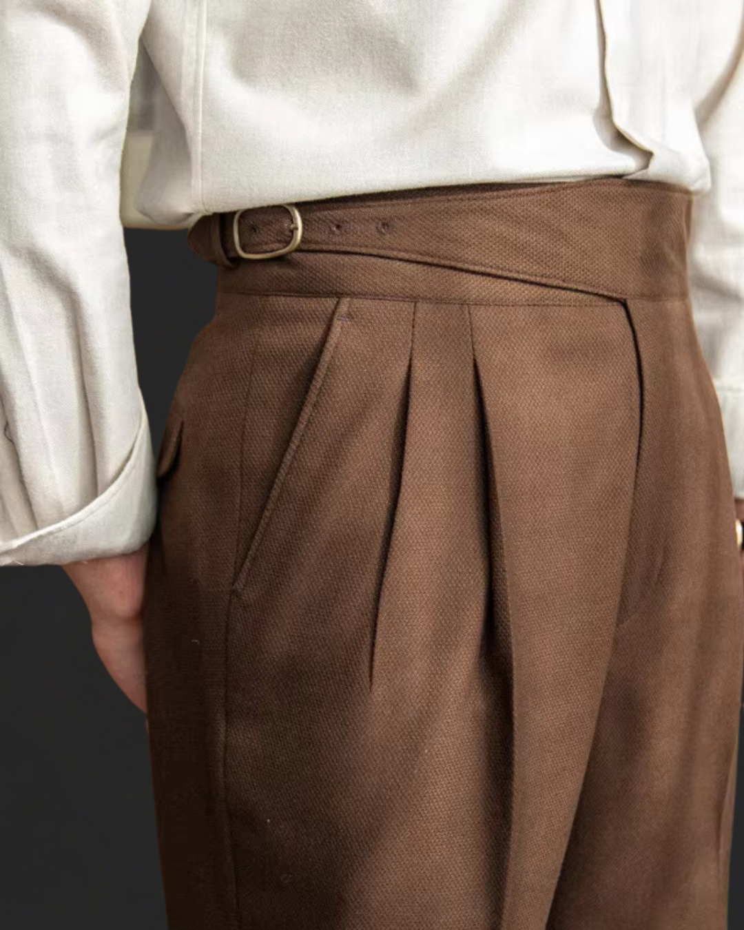 Heren Broek Vintage Plooi Stijl - Mode Vibes