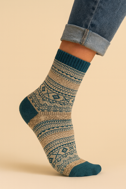 Dames Sokken 5-Pack Warm en Zacht Scandinavisch Ontwerp - Mode Vibes