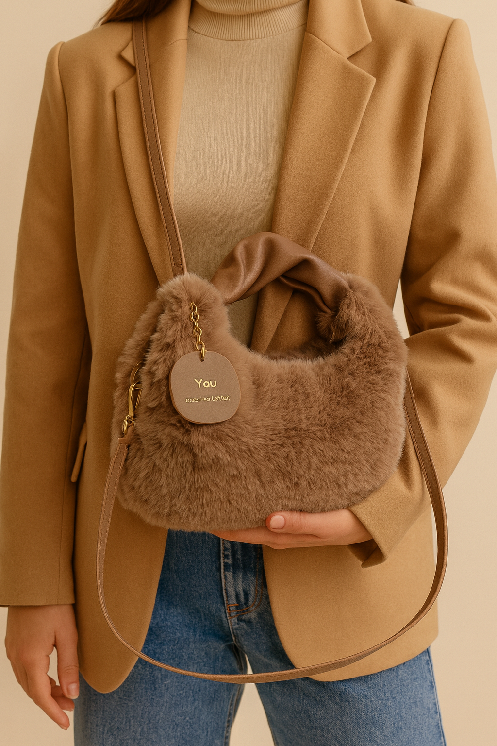 Dames Faux Fur Schoudertas Kunstbont - Mode Vibes