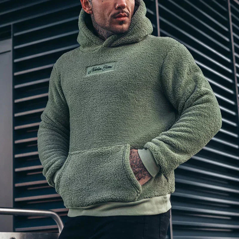 Pluche Hoodie Lange Mouwen Zacht Louis - Mode Vibes