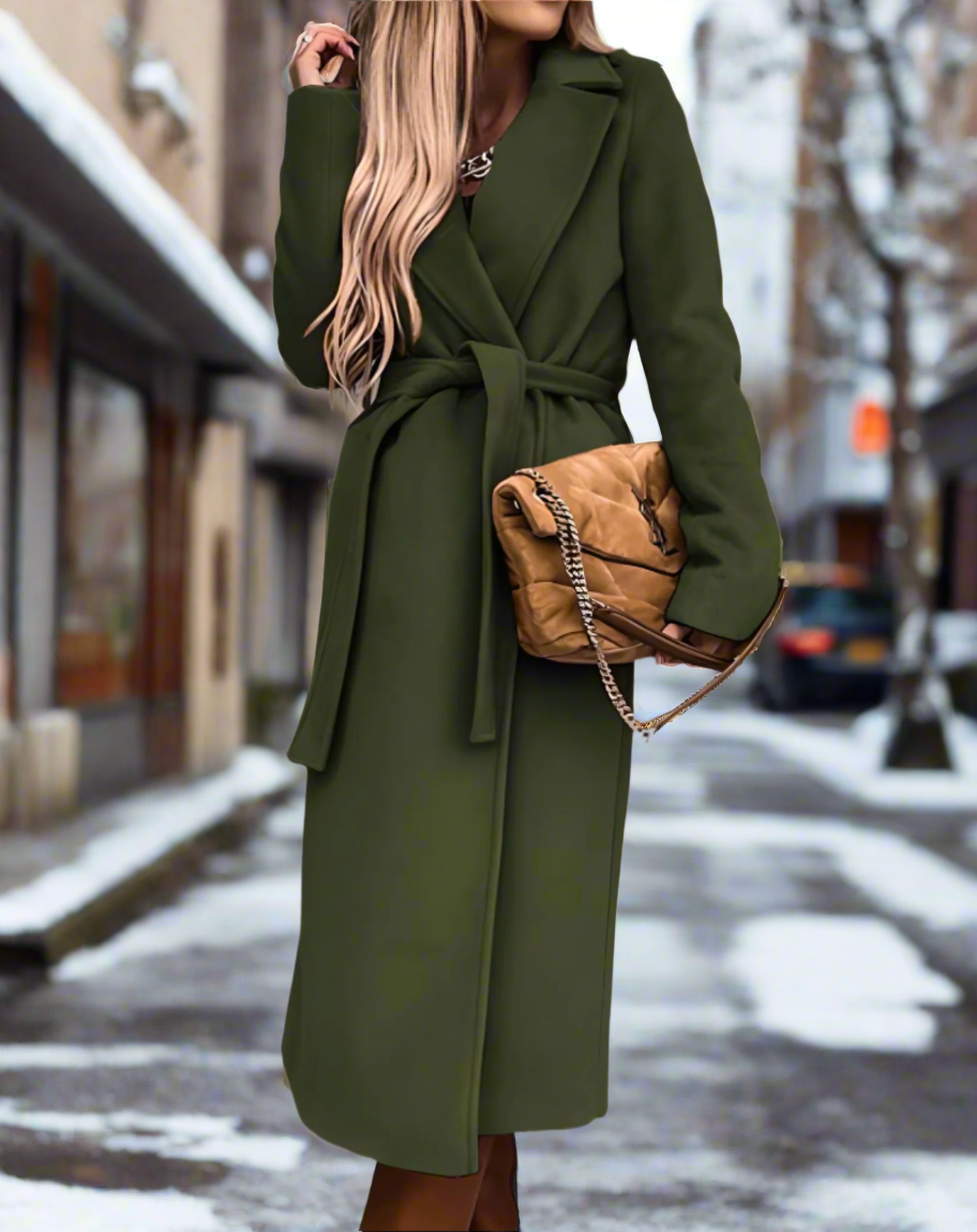 Dames Wintermantel Lange Elegante Warme Jas