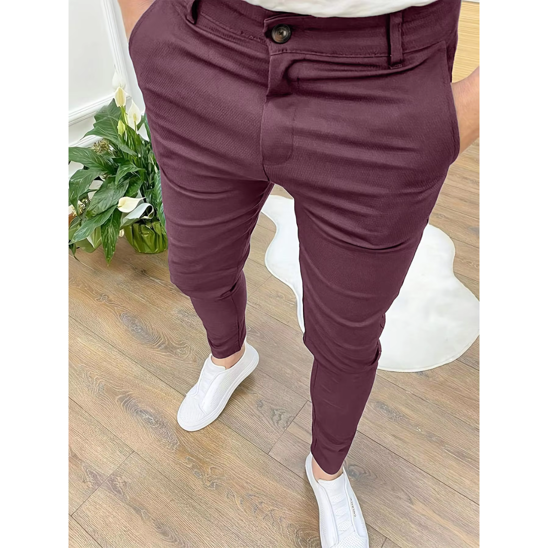 Siem Heren Chino Jogger Slim Fit Comfortabele Broek