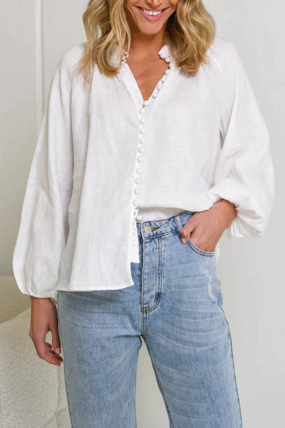 Witte Overhemd voor Vrouw Klassiek Model