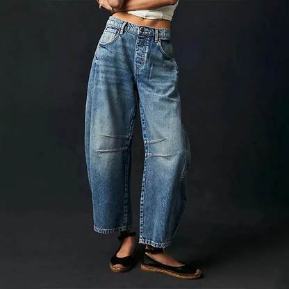 Dames Baggy Jeans Losse Zittende Broek