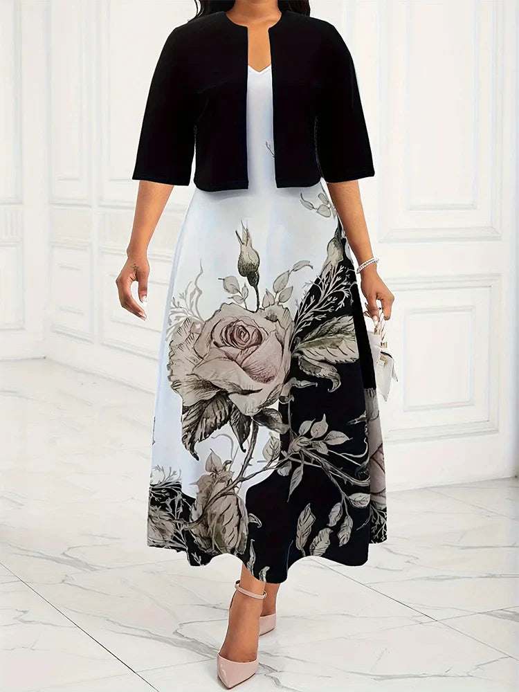 Stijlvolle Luxe De Maxi Jurk Verleiding Set van Wordrobe Wonder