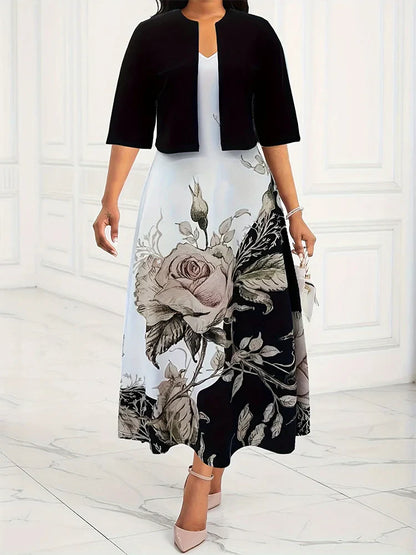 Stijlvolle Luxe De Maxi Jurk Verleiding Set van Wordrobe Wonder