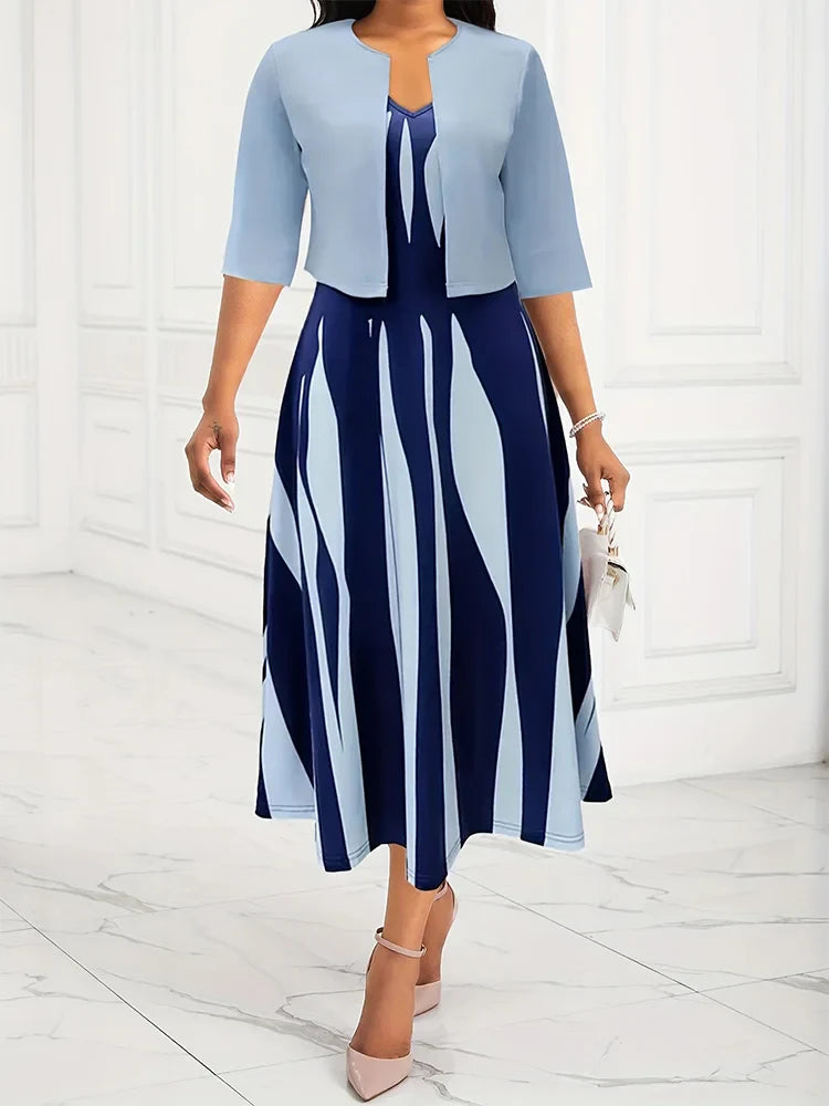 Stijlvolle Luxe De Maxi Jurk Verleiding Set van Wordrobe Wonder