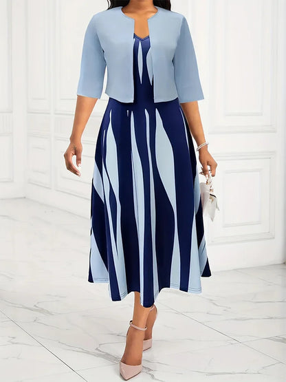 Lady Elegant Maxi Jurk Set van Elegance Couture