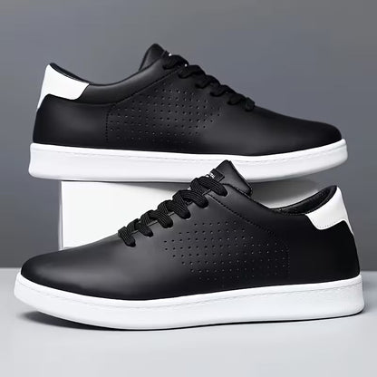 Lage skateschoenen met vetersluiting en perforaties