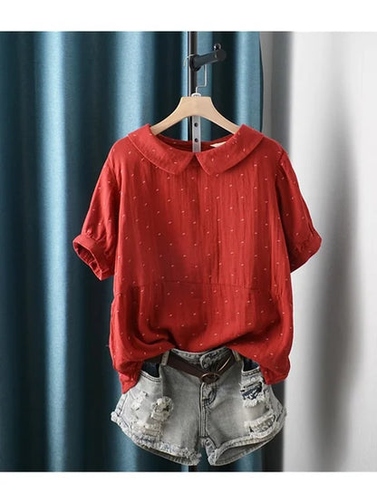 Lamtrip Kawaii Polkadot Zomerblouse