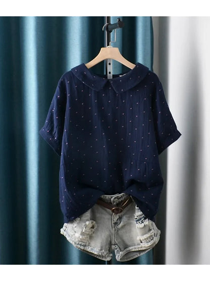 Lamtrip Kawaii Polkadot Zomerblouse