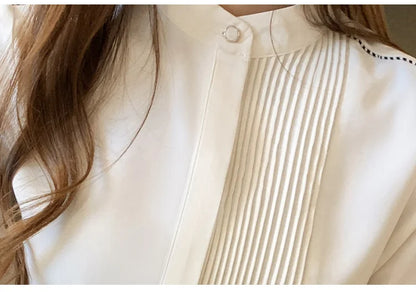 MIRA Lange Mouw Chiffon Blouse voor  Vrouwen