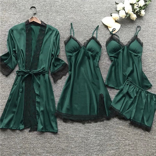 Satijnen Pyjama Set Luxe Slaapwear voor Vrouw - Mode Vibes