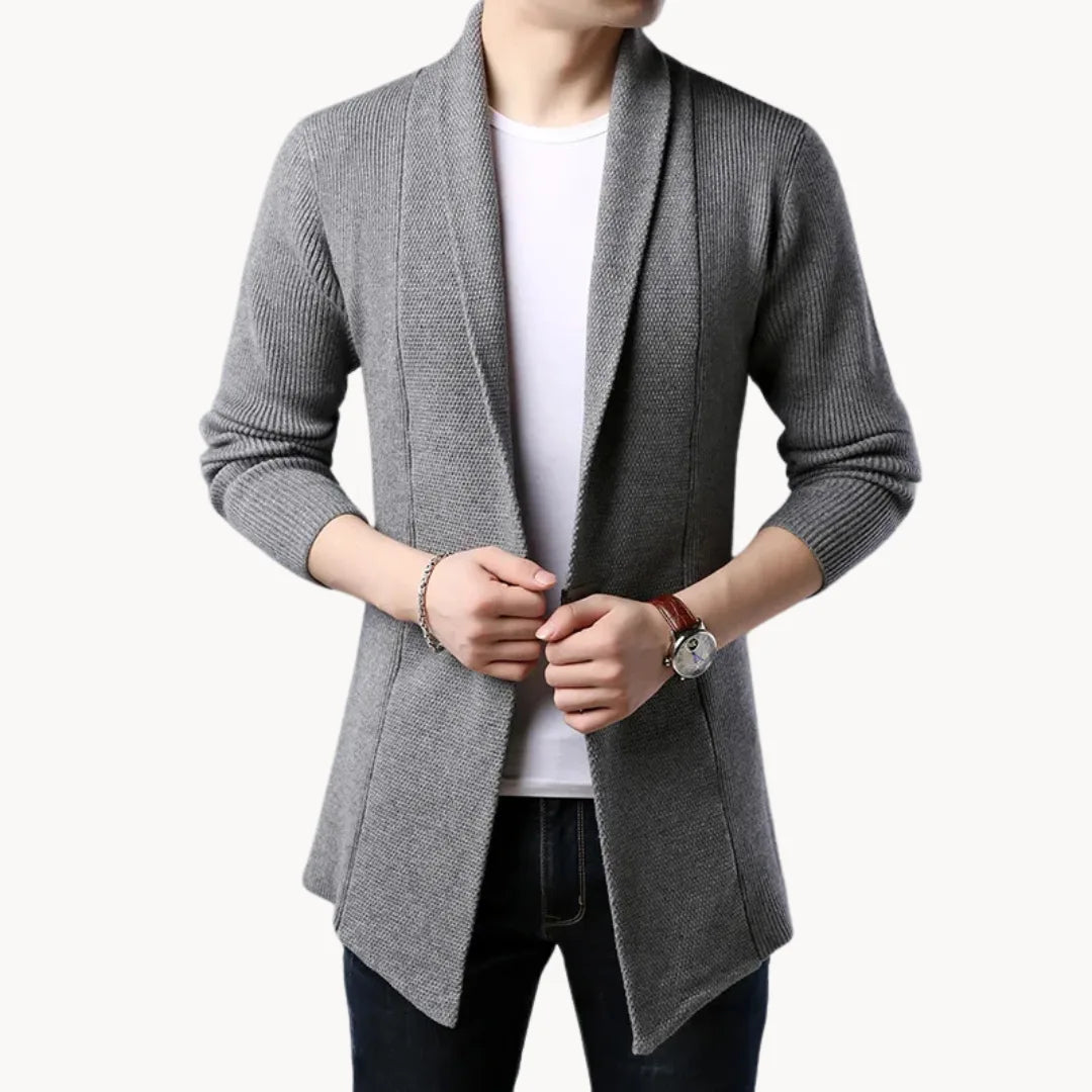 Lange Cardigan Open Voorkant Ribbelstructuur Zacht - Mode Vibes