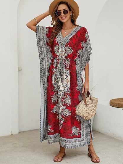 Laura | Elegante en comfortabele lange zomerjurk met V-hals