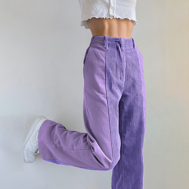 Lauren | Casual stijlvolle corduroy broek met hoge taille