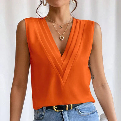 Leah | Elegante camicetta estiva a maniche corte