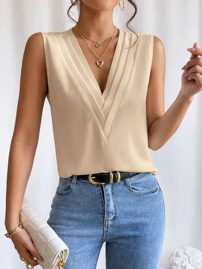 Leah | Elegante zomerblouse met korte mouwen