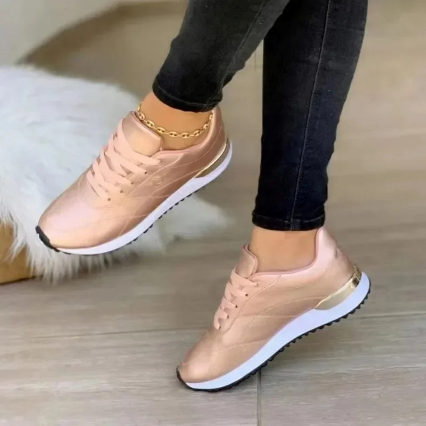 Dames Sneakers Leren Comfortabel Celia