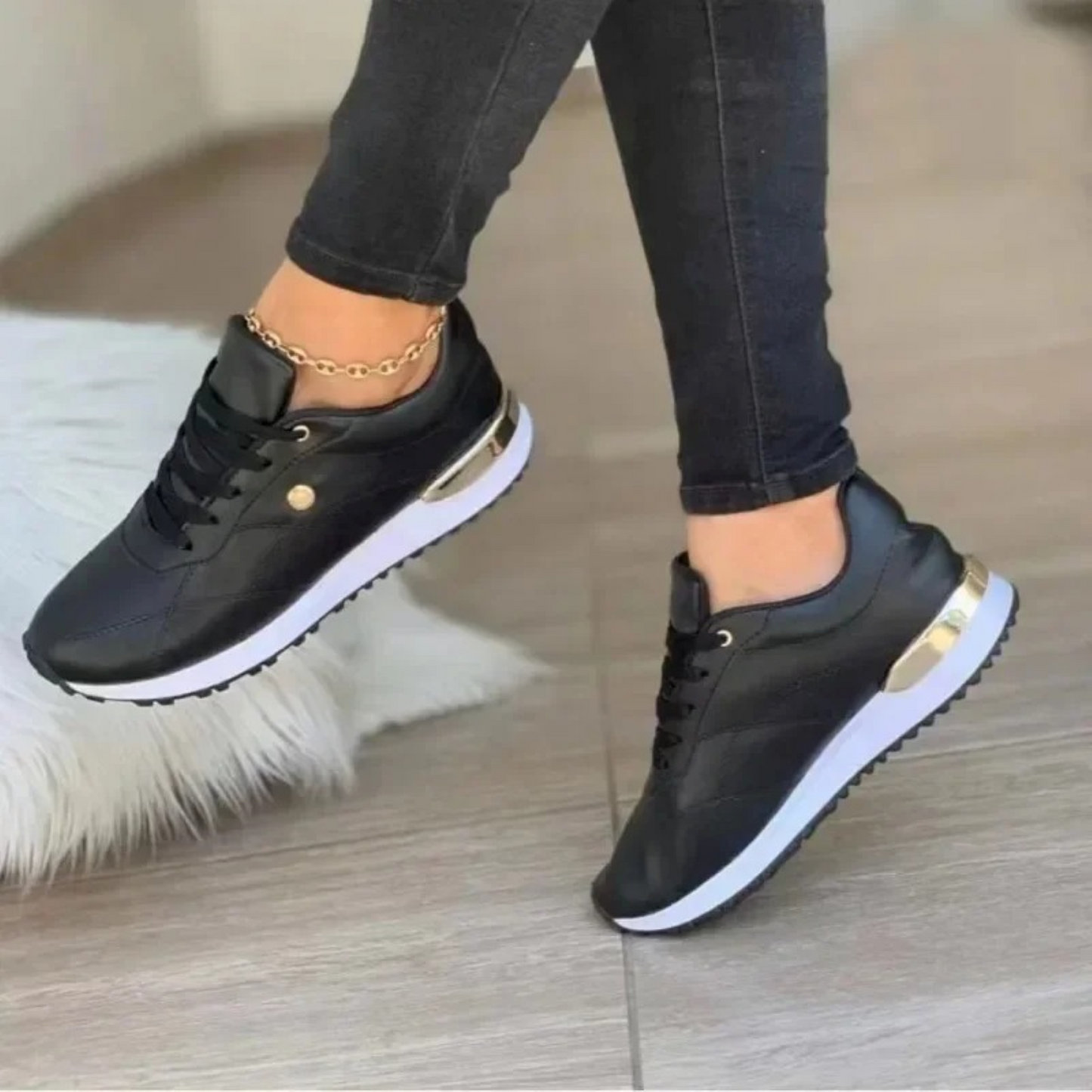 Dames Sneakers Leren Comfortabel Celia