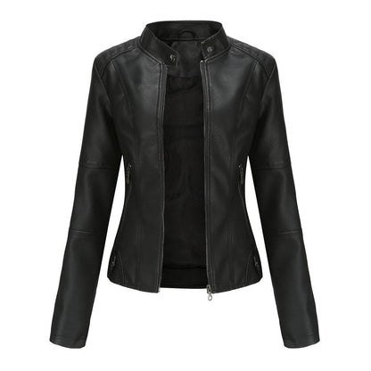 Slim fit bikerjack voor dames – Elegant kunstleer met moderne pasvorm
