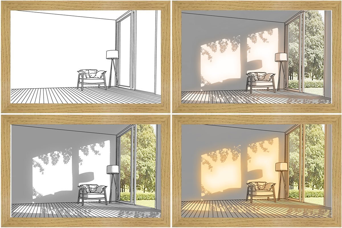 LED Kunstverlichting – Moderne Luminza Schilderij